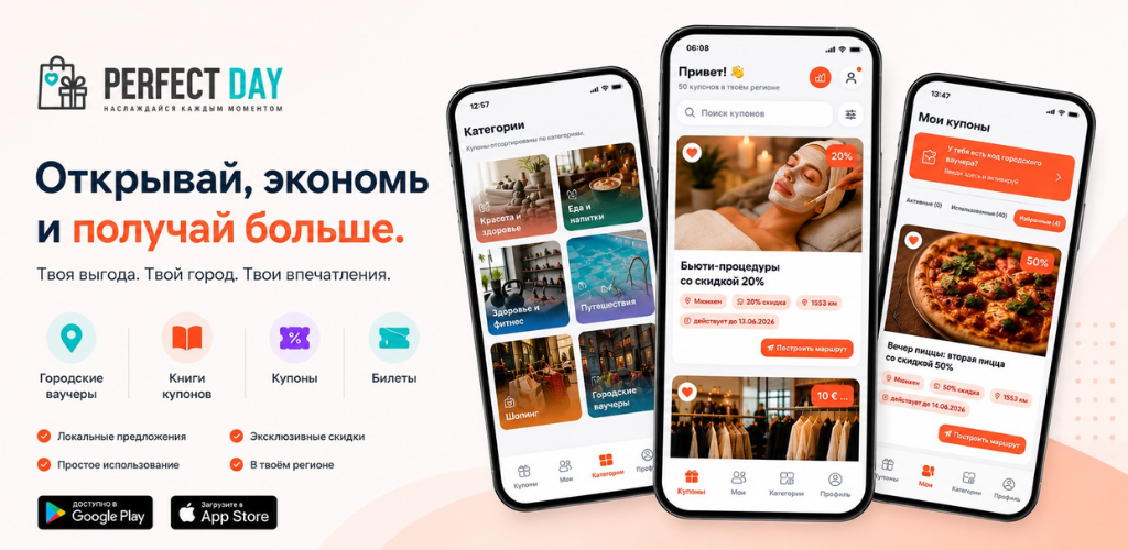 Perfect Day App – Открывай, экономь и получай больше